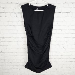 BLANQI | ruched maternity stretch tank dress